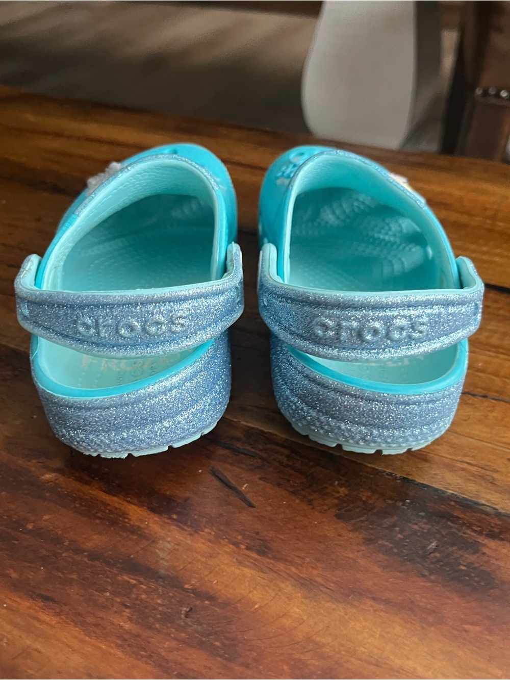 CROCS Kids Light Blue Elsa Frozen Clog Sandals - Picture 3 of 5